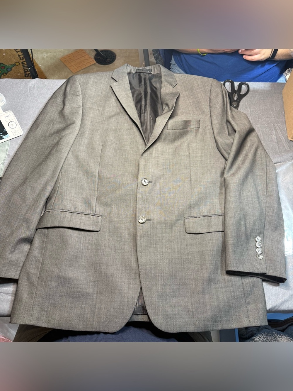 Calvin Klein Men's Charcoal Gray Two-Button Sport Coat